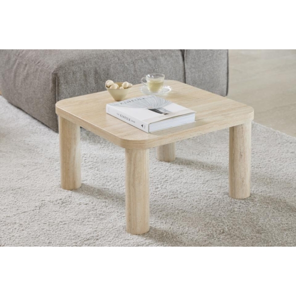 Stolik kawowy Solano 60x60cm trawertyn - ACTONA