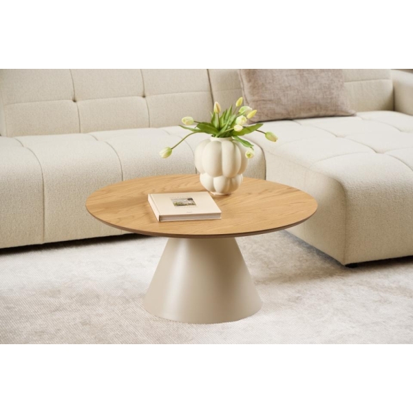 Stolik Soli 85cm dąb/kaszmir - ACTONA
