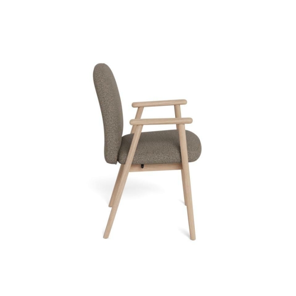 Krzesło Calvin taupe/ dąb bielony Cona 2 - ACTONA