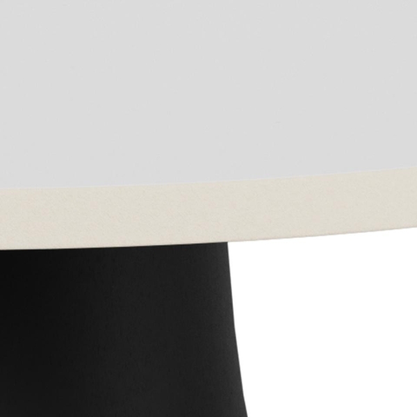 Stolik kawowy Santorini 45cm biały ceramiczny/ czarny - ACTONA