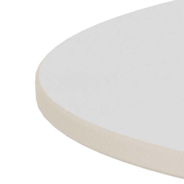 Stolik kawowy Santorini 70cm biały ceramiczny/ czarny - ACTONA