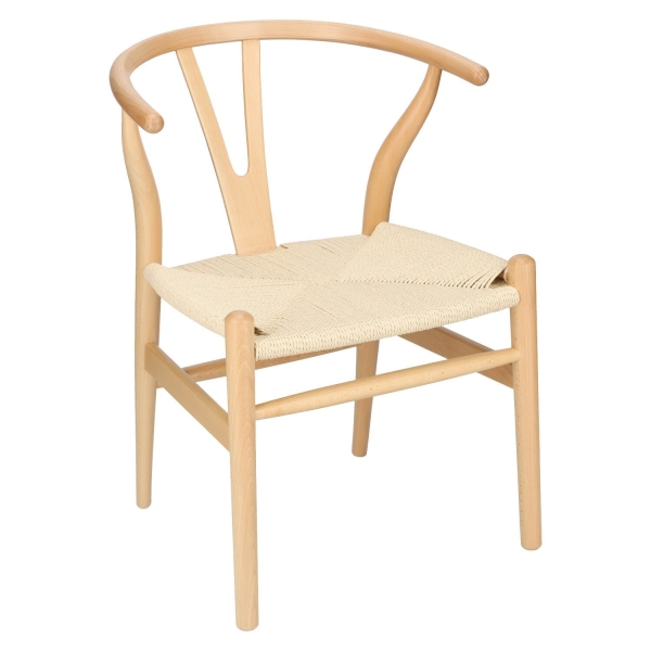 Krzesło Wicker Naturalne Naturalne inspi rowane Wishbone - D2 DESIGN