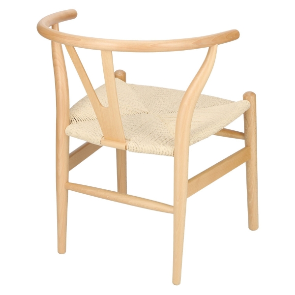Krzesło Wicker Naturalne Naturalne inspi rowane Wishbone - D2 DESIGN