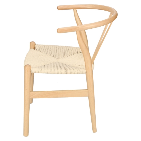 Krzesło Wicker Naturalne Naturalne inspi rowane Wishbone - D2 DESIGN