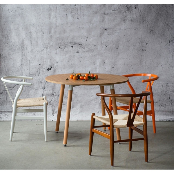 Krzesło Wicker Naturalne Naturalne inspi rowane Wishbone - D2 DESIGN
