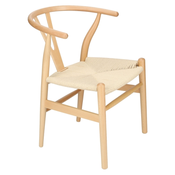 Krzesło Wicker Naturalne Naturalne inspi rowane Wishbone - D2 DESIGN