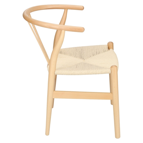 Krzesło Wicker Naturalne Naturalne inspi rowane Wishbone - D2 DESIGN