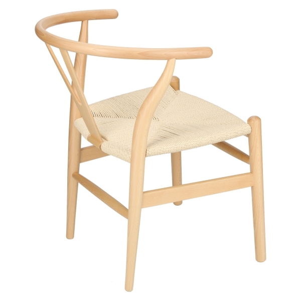 Krzesło Wicker Naturalne Naturalne inspi rowane Wishbone - D2 DESIGN