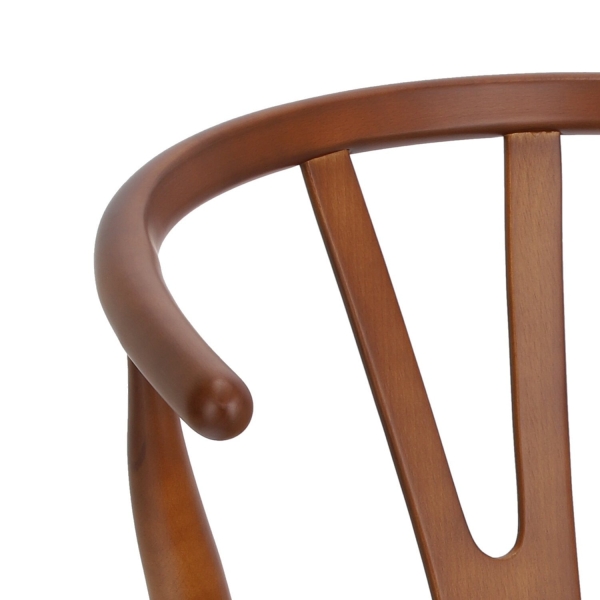 Krzesło Wicker Naturalne brązowe cieme i nspirowane Wishbone - D2 DESIGN