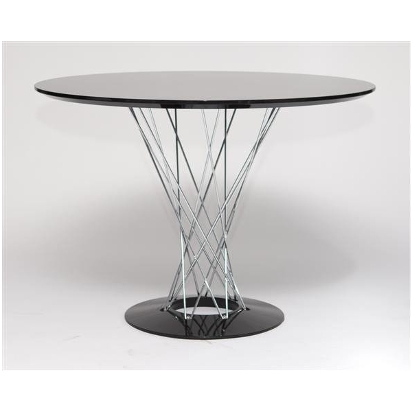 Stół Cyklon okrągły, czarny - D2 DESIGN