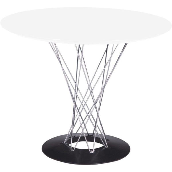 Stół Cyklon okrągły, biały - D2 DESIGN