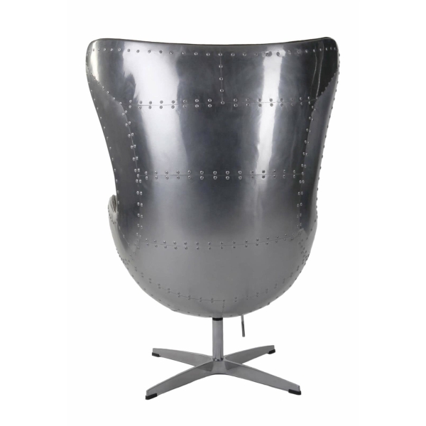 Fotel Jajo aluminium czarne PU - D2 DESIGN