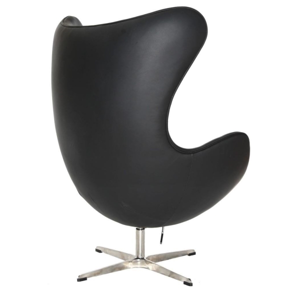 Fotel Jajo czarna skóra 06 Premium - D2 DESIGN