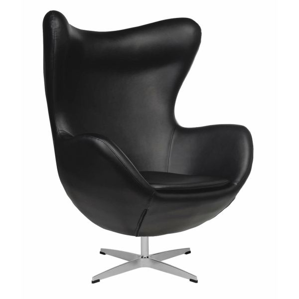 Fotel Jajo czarna skóra 06 Premium - D2 DESIGN
