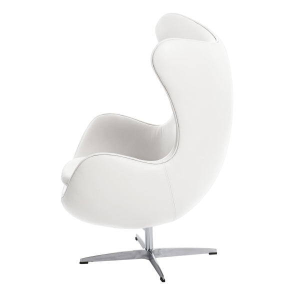 Fotel Jajo biała skóra 01 Premium - D2 DESIGN