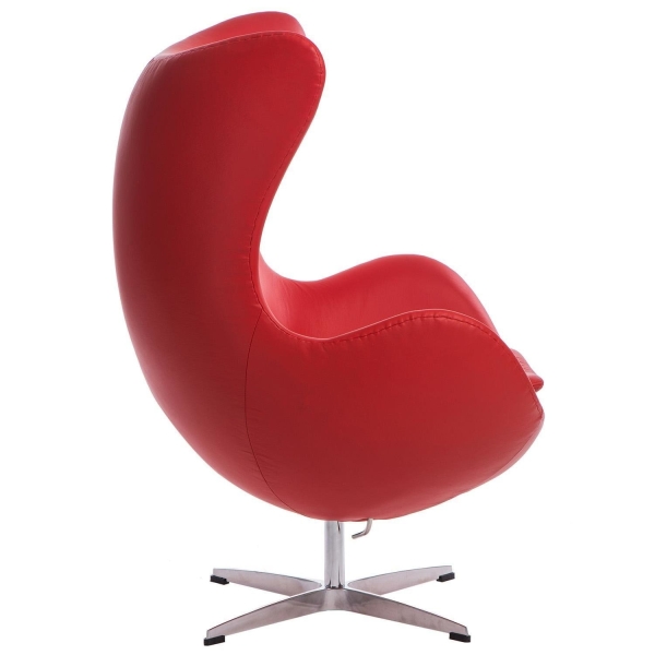 Fotel Jajo czerwona skóra 65 Premium - D2 DESIGN