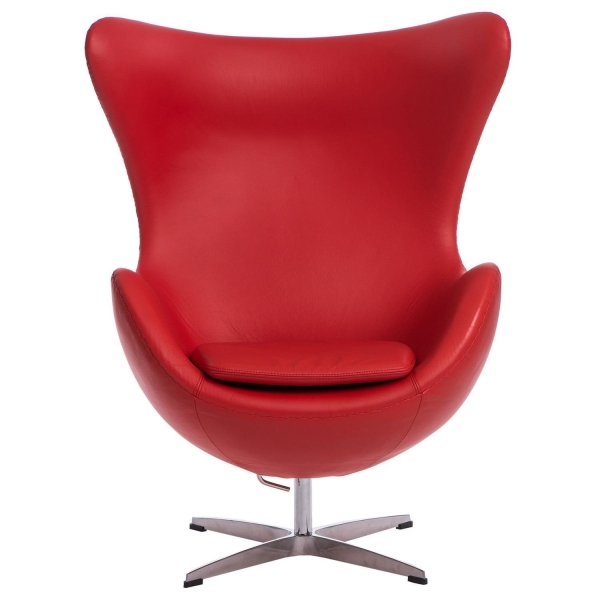 Fotel Jajo czerwona skóra 65 Premium - D2 DESIGN