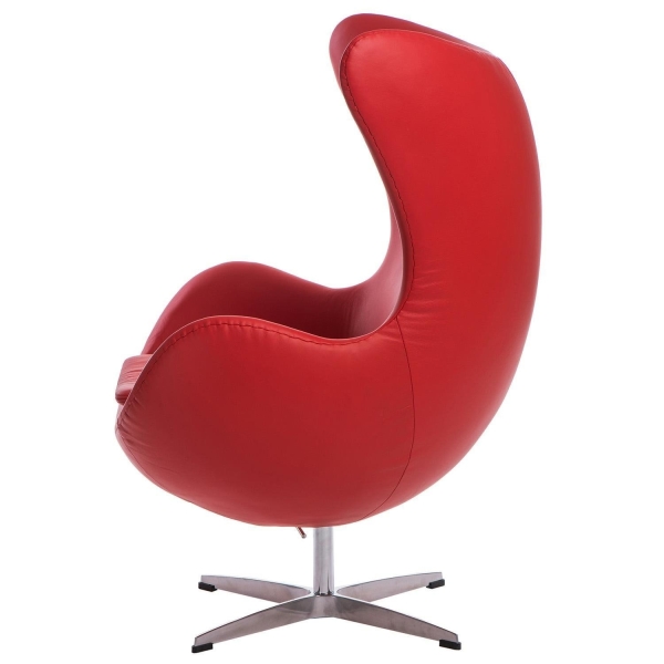 Fotel Jajo czerwona skóra 65 Premium - D2 DESIGN