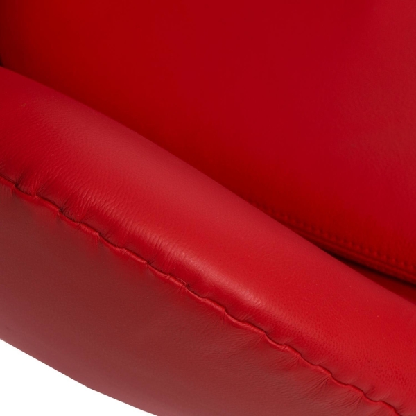 Fotel Jajo czerwona skóra 65 Premium - D2 DESIGN
