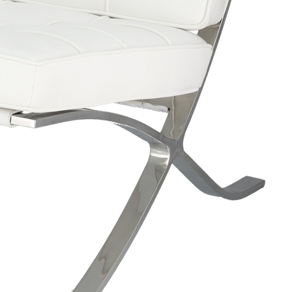 Fotel BA1 biała eko skóra - D2 DESIGN