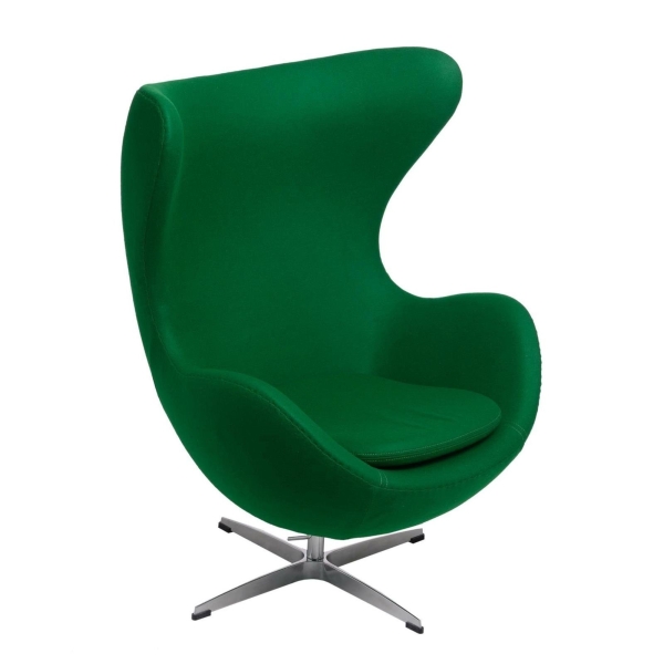 Fotel Jajo kaszmir zielony ciemny 45 Pre mium - D2 DESIGN