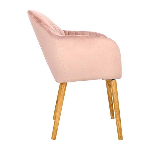 Krzesło Emilia Velvet dusty rose - ACTONA