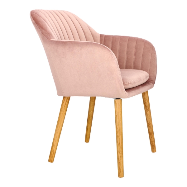 Krzesło Emilia Velvet dusty rose - ACTONA