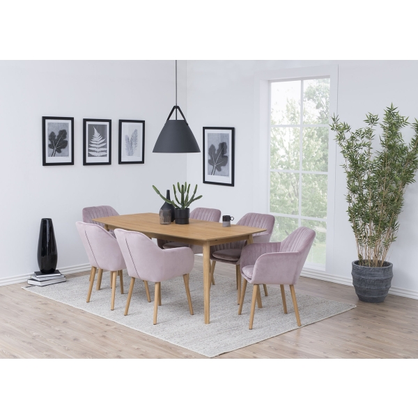 Krzesło Emilia Velvet dusty rose - ACTONA