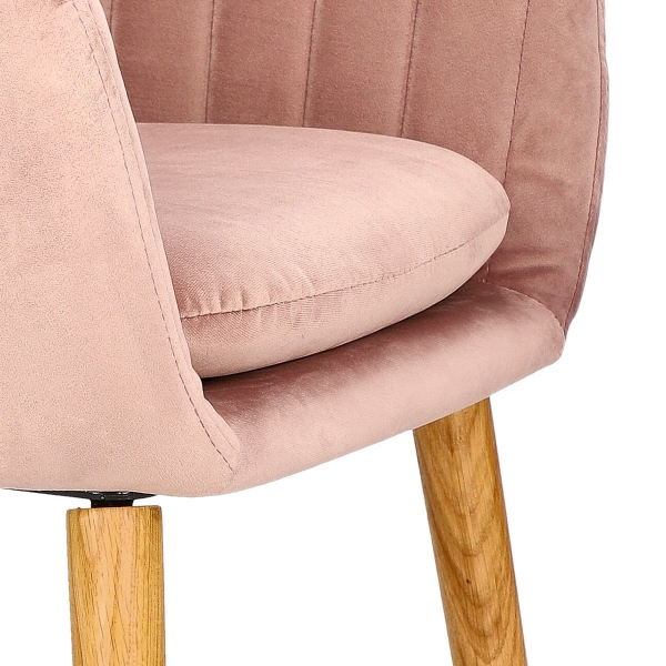 Krzesło Emilia Velvet dusty rose - ACTONA