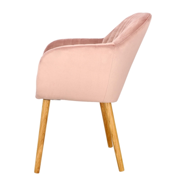 Krzesło Emilia Velvet dusty rose - ACTONA