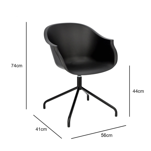 Krzesło Roundy Black - Intesi