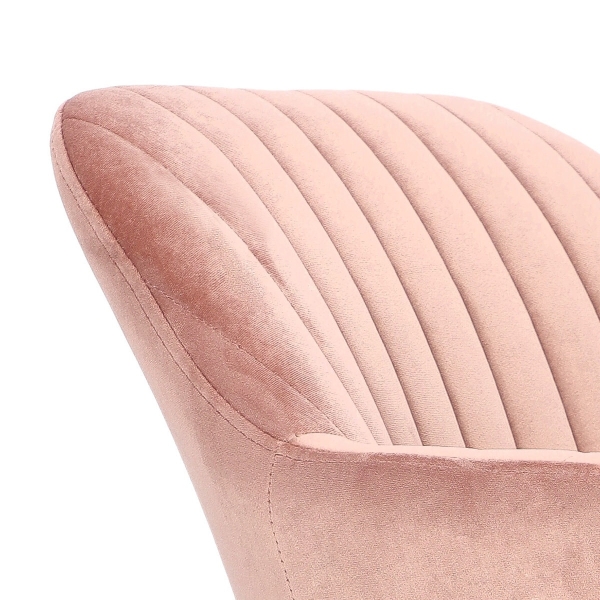 Krzesło Emilia Velvet dusty rose/black - ACTONA