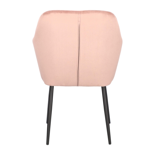 Krzesło Emilia Velvet dusty rose/black - ACTONA