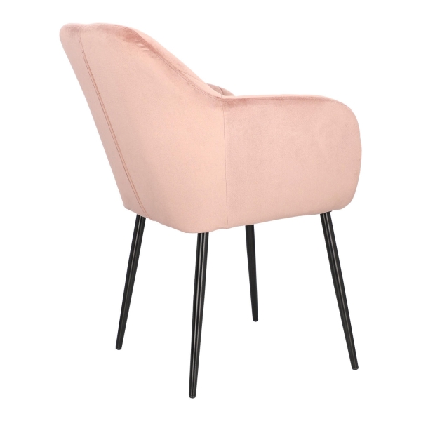 Krzesło Emilia Velvet dusty rose/black - ACTONA