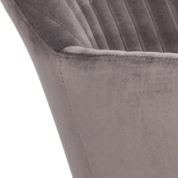 Krzesło Emilia Velvet dark grey/black - ACTONA