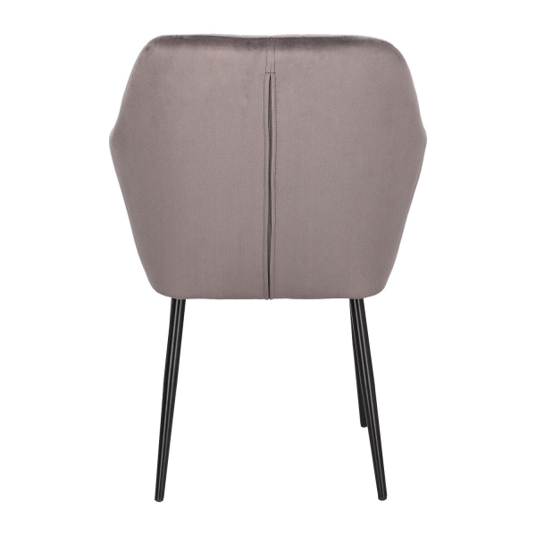 Krzesło Emilia Velvet dark grey/black - ACTONA
