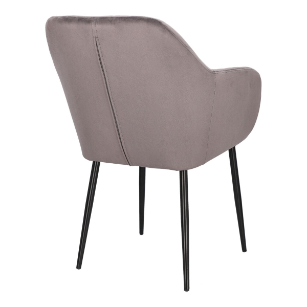 Krzesło Emilia Velvet dark grey/black - ACTONA