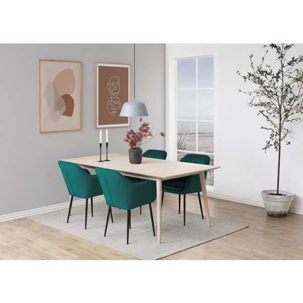Krzesło Emilia Velvet bottle green/black - ACTONA
