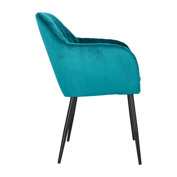 Krzesło Emilia Velvet bottle green/black - ACTONA