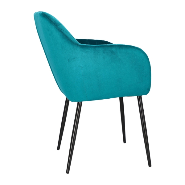 Krzesło Emilia Velvet bottle green/black - ACTONA