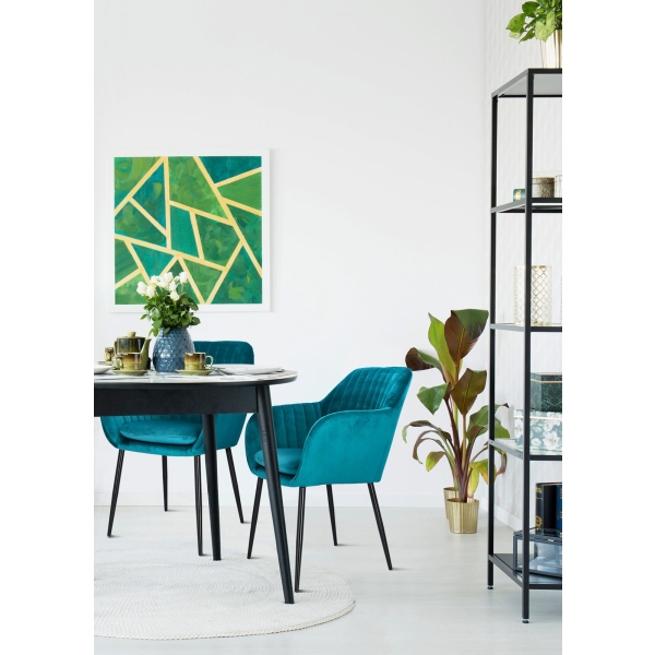 Krzesło Emilia Velvet bottle green/black - ACTONA
