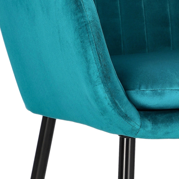 Krzesło Emilia Velvet bottle green/black - ACTONA