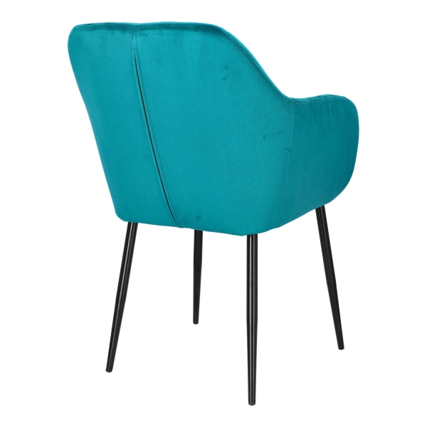 Krzesło Emilia Velvet bottle green/black - ACTONA