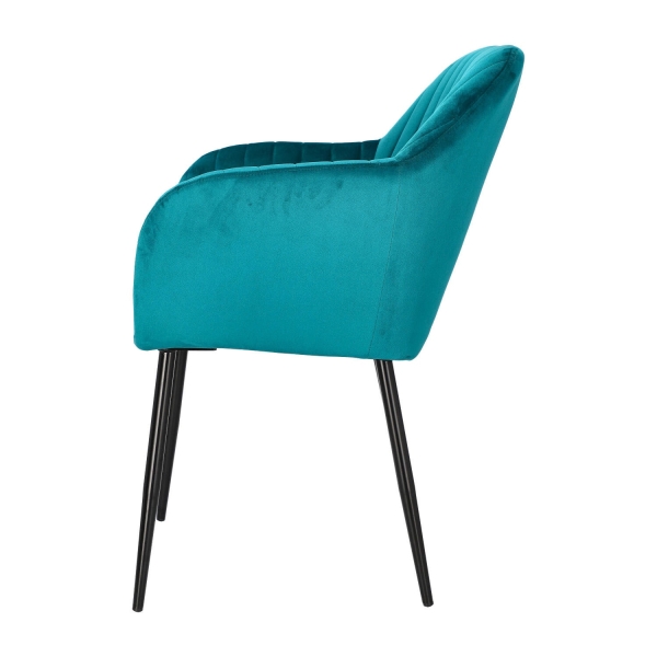Krzesło Emilia Velvet bottle green/black - ACTONA