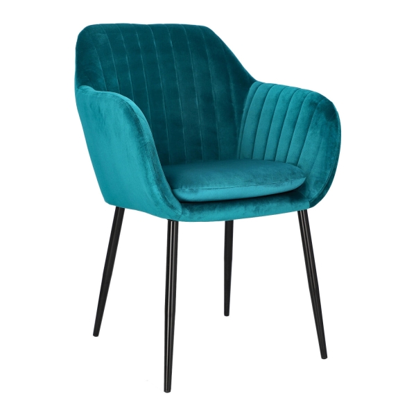 Krzesło Emilia Velvet bottle green/black - ACTONA