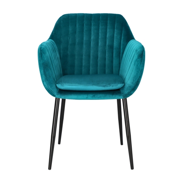Krzesło Emilia Velvet bottle green/black - ACTONA