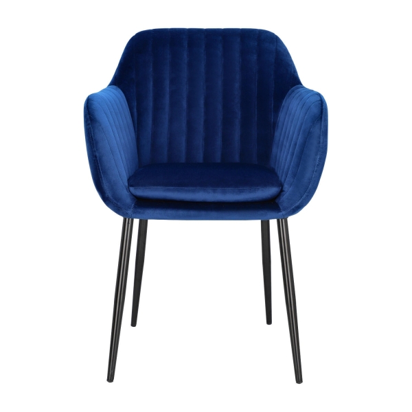 Krzesło Emilia Velvet deep blue/black - ACTONA