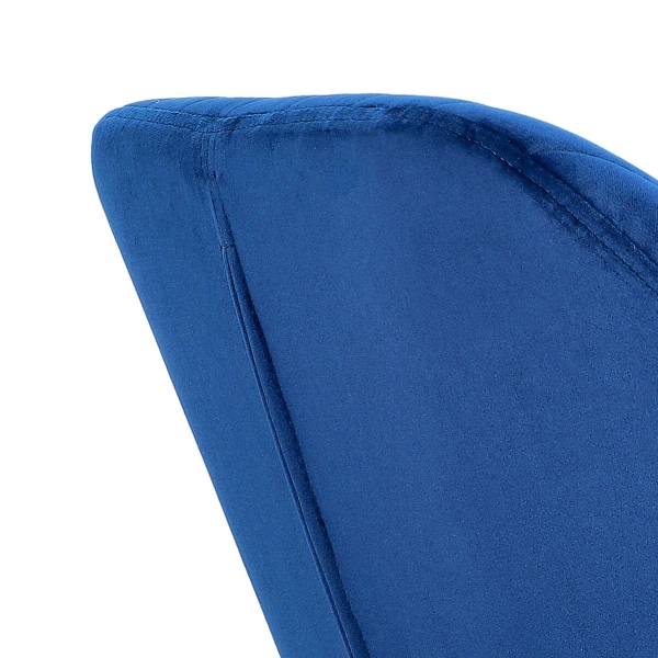 Krzesło Emilia Velvet deep blue/black - ACTONA