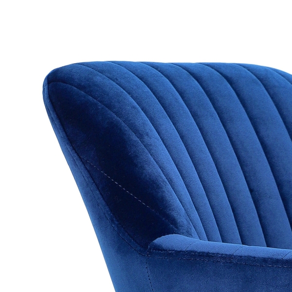 Krzesło Emilia Velvet deep blue/black - ACTONA