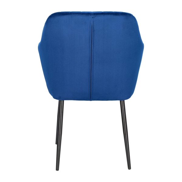 Krzesło Emilia Velvet deep blue/black - ACTONA